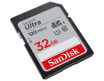 کارت حافظه SANDISK مدل Ultra سری SDSDUN4-032G-GN6IN SanDisk Ultra UHS-I U1 Class 10 120MBps SDHC - 32GB